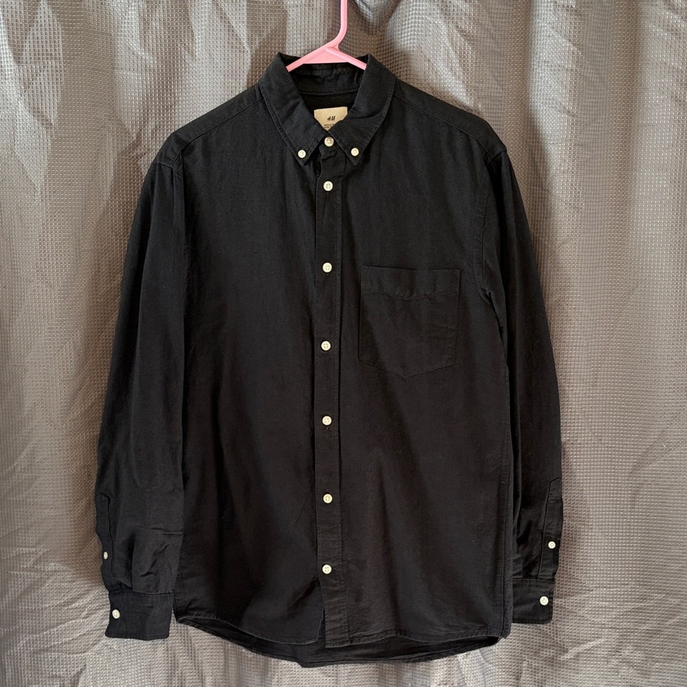 H&M Black Casual Button Down Shirt